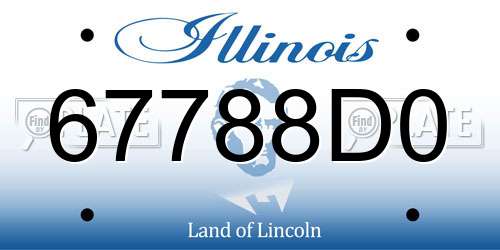 67788D0 Illinois License Plate
