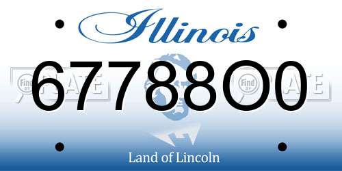 67788O0 Illinois License Plate