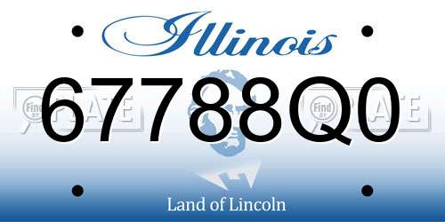 67788Q0 Illinois License Plate
