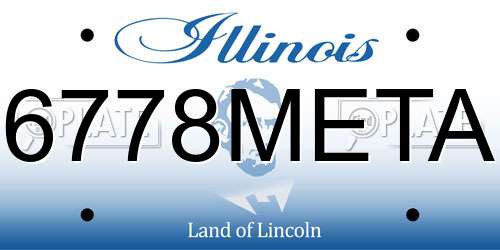6778META Illinois License Plate