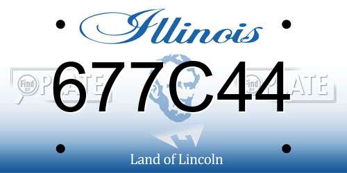 677C44 Illinois License Plate