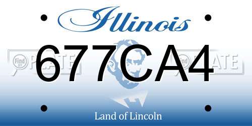 677CA4 Illinois License Plate