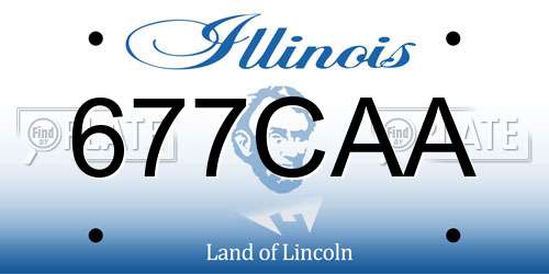 677CAA Illinois License Plate