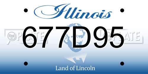 677D95 Illinois License Plate
