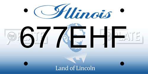 677EHF Illinois License Plate
