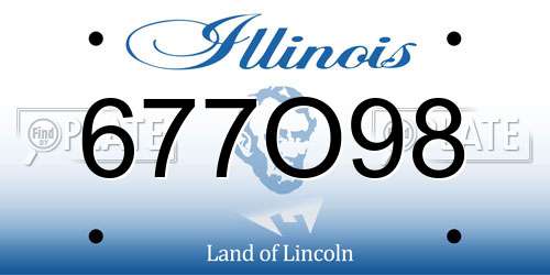 677O98 Illinois License Plate