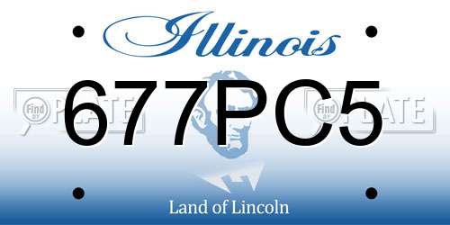 677PC5 Illinois License Plate