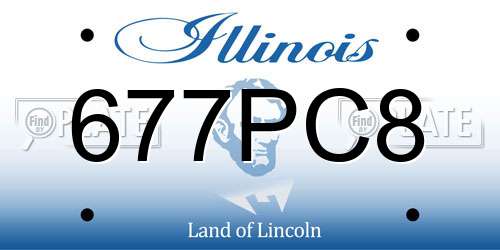 677PC8 Illinois License Plate