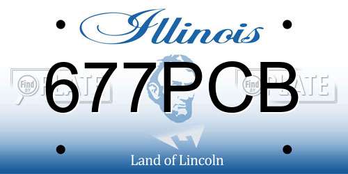 677PCB Illinois License Plate