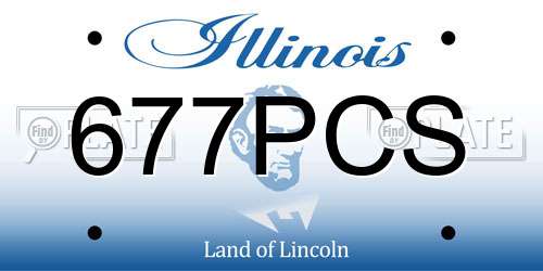 677PCS Illinois License Plate