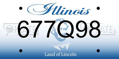 677Q98 Illinois License Plate