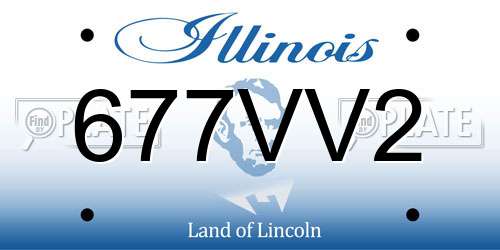 677VV2 Illinois License Plate