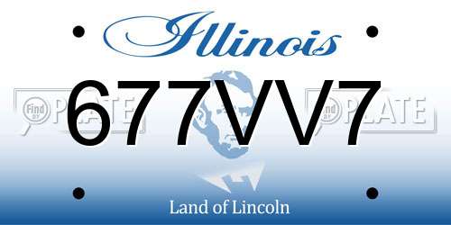 677VV7 Illinois License Plate
