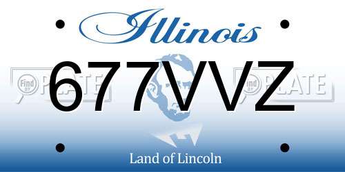 677VVZ Illinois License Plate