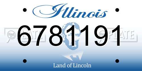 6781191 Illinois License Plate