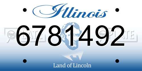 6781492 Illinois License Plate