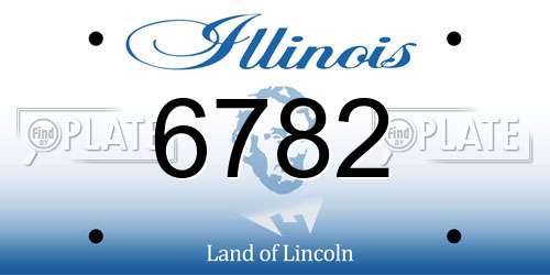 6782 Illinois License Plate