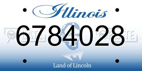 6784028 Illinois License Plate