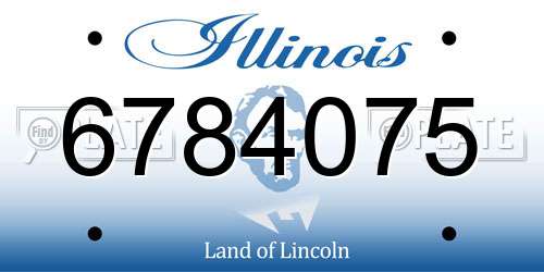 6784075 Illinois License Plate