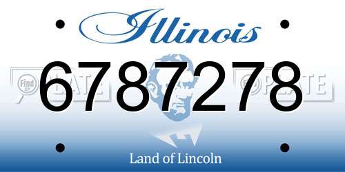 6787278 Illinois License Plate