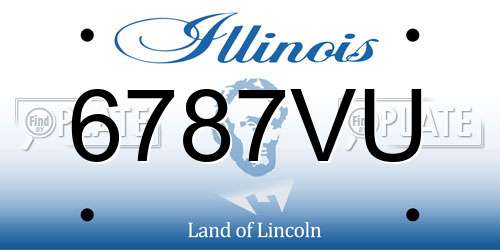 6787VU Illinois License Plate