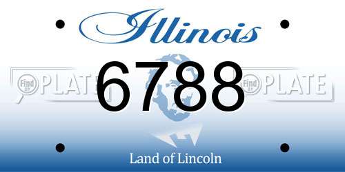 6788 Illinois License Plate