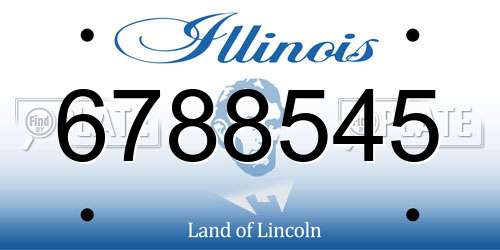 6788545 Illinois License Plate