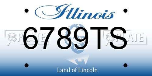 6789TS Illinois License Plate