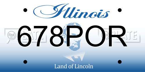 678POR Illinois License Plate