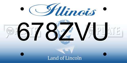 678ZVU Illinois License Plate