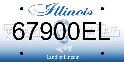 67900EL Illinois License Plate