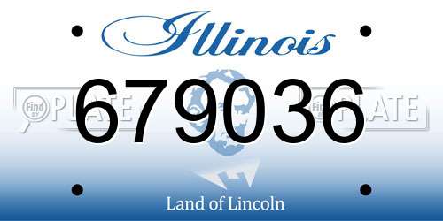 679036 Illinois License Plate