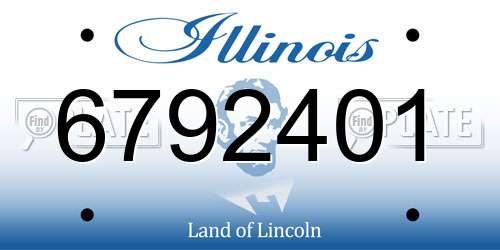6792401 Illinois License Plate