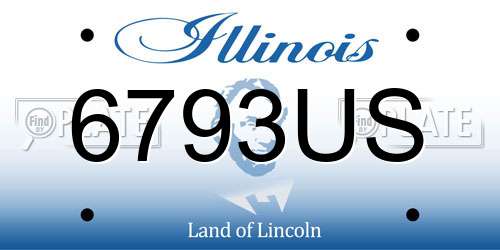 6793US Illinois License Plate