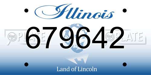 679642 Illinois License Plate