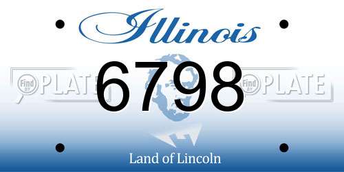6798 Illinois License Plate