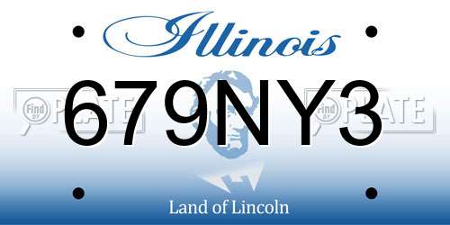 679NY3 Illinois License Plate