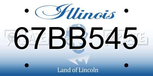 67BB545 Illinois License Plate