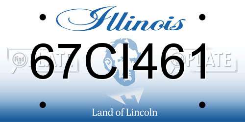 67CI461 Illinois License Plate