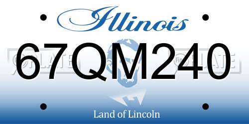 67QM240 Illinois License Plate