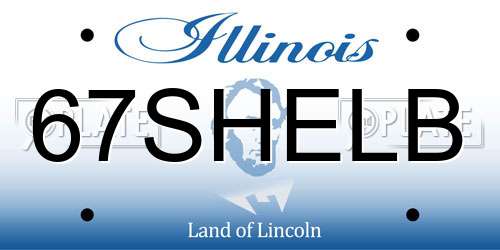 67SHELB Illinois License Plate