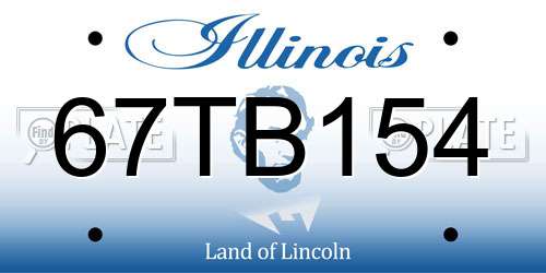 67TB154 Illinois License Plate