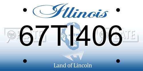 67TI406 Illinois License Plate