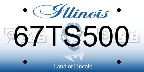 67TS500 Illinois License Plate