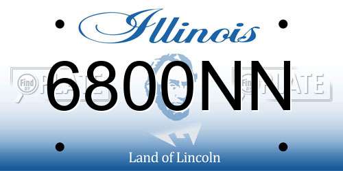 6800NN Illinois License Plate
