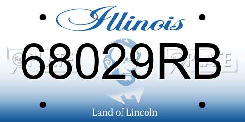 68029RB Illinois License Plate