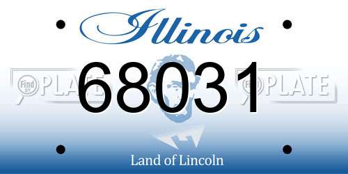 68031 Illinois License Plate