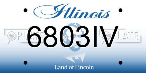 6803IV Illinois License Plate