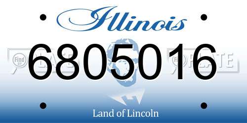 6805016 Illinois License Plate