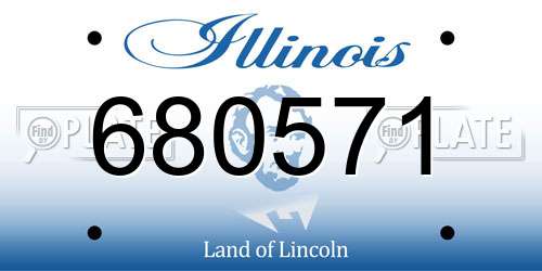 680571 Illinois License Plate